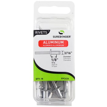 FPC Surebonder Aluminum Blind Rivet, 3/16" - Short, 18pk