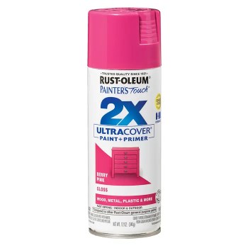 Painter's Touch 2X Spray Paint  Gloss Berry Pink  12 oz