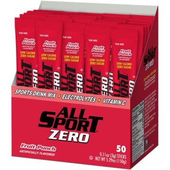 All Sport Zero Powder Sticks, Fruit Punch - 50pk