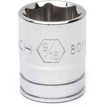 GearWrench Socket, 6-Point - 1/4" Drive, 9/16"