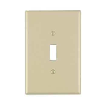 Single Switch Plate - Midsize Toggle, Ivory