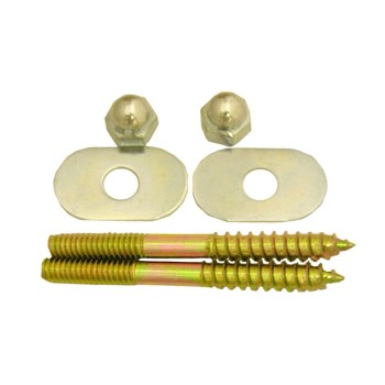 Larsen Brass Plated Toilet Closet Screws - 1/4" x 2-1/2"
