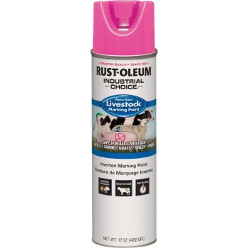 Rust-Oleum Livestock Marking Paint, Fluorescent Pink - 17 oz