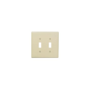Wall Plate - 2 Toggle, Ivory