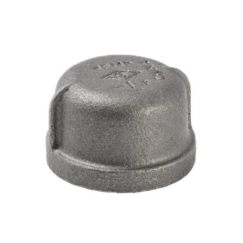 Pipe Cap, Black - 1-1/4"