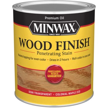 Minwax 70005 Semi-Transparent Wood Stain, Colonial Maple ~ Quart