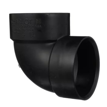Charlotte Pipe ABS DWV 90-Degree Elbow - 1-1/2"