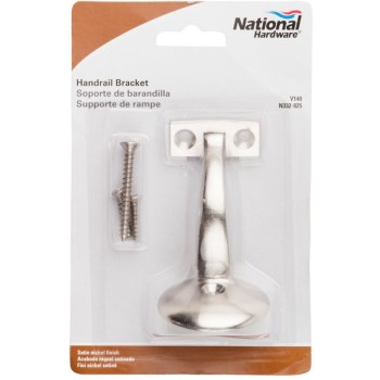 Handrail Bracket, Contemporary Design ~ Satin Nickel 