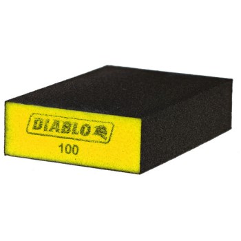 Diablo Flat Edge Sanding Sponge, 100 Grit - 3pk