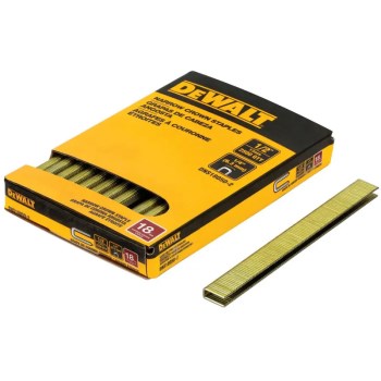 DeWalt 18-Gauge Narrow Crown Staples - 1/4" x 1/2", 2500pk