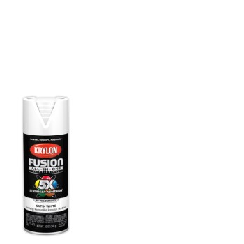 Krylon Fusion Spray Paint, Satin White - 12 oz