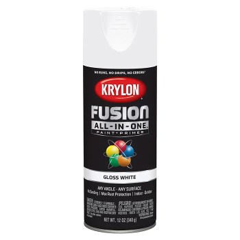 Krylon Fusion Spray Paint, Gloss White - 12 oz
