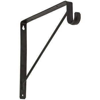 Shelf and Rod Bracket,  Oil Rubbed Bronze Finish