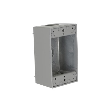 Weatherproof Outlet Box, Gray - 1-Gang