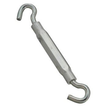 Hook & Hook Turnbuckle, Zinc - 5/16" x 9"