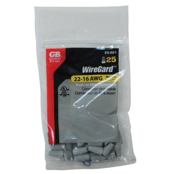WireGard Wire Connector, Gray - #22-#16 AWG, 25pk