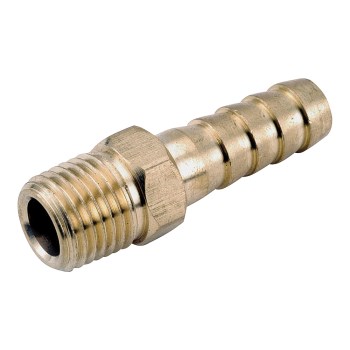 Male Hose Barb, Lead Free Brass - 1/4" x 3/8"
