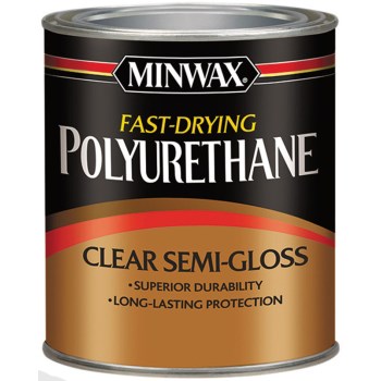 Minwax 63005 Fast-Drying Polyurethane, Semi-Gloss ~ Quart