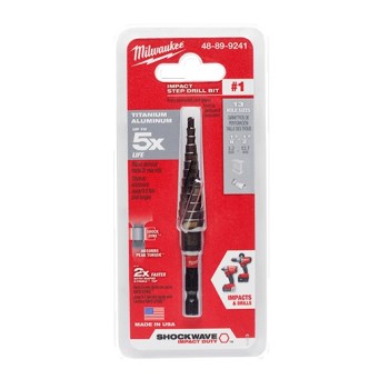 Milwaukee Shockwave Step Bit #1 - 1/8" to 1/2"