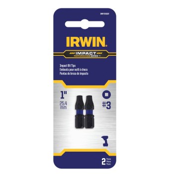 Irwin Impact Performance #3 Square Insert Bit   1"    2pk
