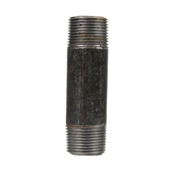 Pipe Nipple, Black Steel - 1/2" x 4"