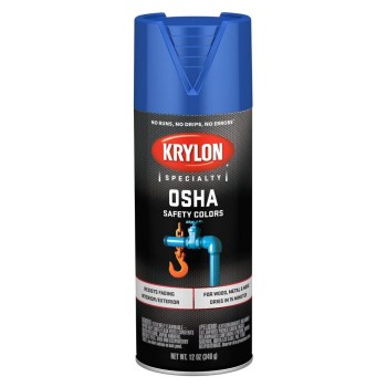 Krylon OSHA Safety Spray Paint, Blue - 12 oz