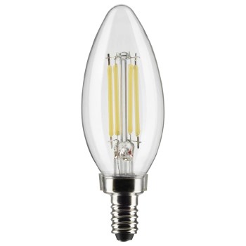 Satco 5.5W LED B11 Bulb, Clear - Soft White