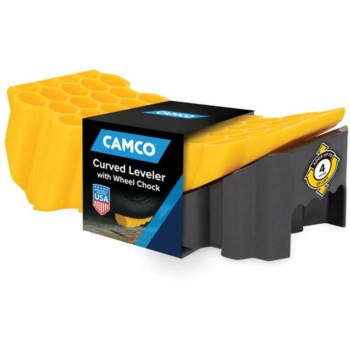 Curved RV Wheel Chock and Leveler