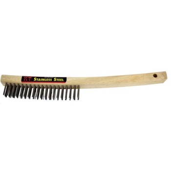 K-T Industries Stainless Steel Bent Handle Brush - 6" x 13-11/16"
