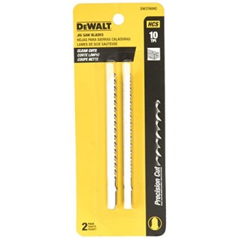 DeWalt T-Shank Jig Saw Blade, 10 TPI Fine Cut - 4", 2pk