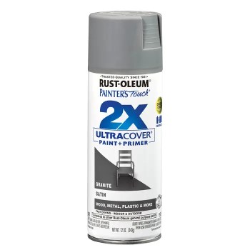 Painter's Touch 2X Spray Paint  Satin Granite   12 oz