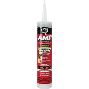 DAP Kitchen & Bath AMP Caulk, Clear - 9 oz