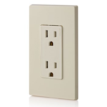 Decora Grounded Duplex Receptacle - Light Almond