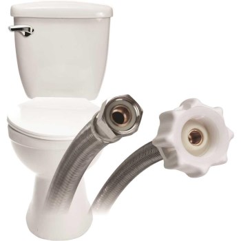 Fluidmaster Click Seal Toilet Connector, Braided Stainless - 12"