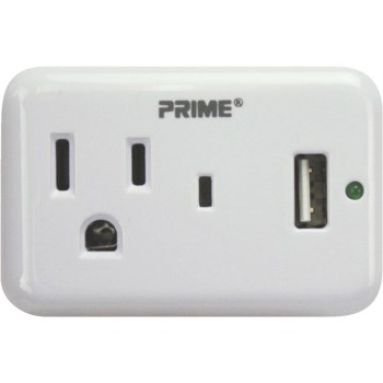 1 Outlet & USB Surge Tap Charger - 150 Joules