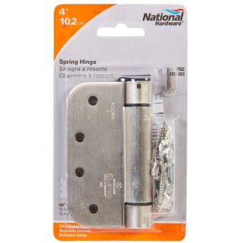 Spring Hinge, Satin Nickel ~ 4"
