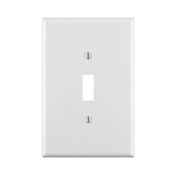 Single Switch Plate - Midsize Toggle, White