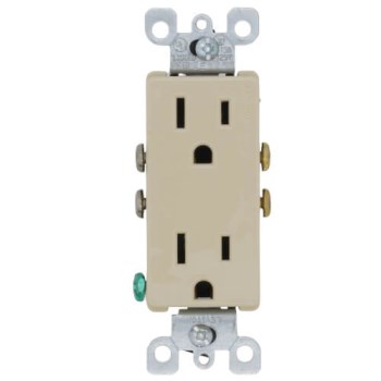 Decora Grounded Duplex Receptacle - Ivory