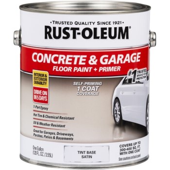 Concrete & Garage Floor Paint and Primer, Deep Base Tint - 1 gal.