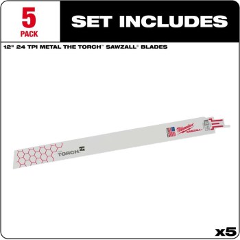 Sawzall Torch Blade, 12" 24 TPI