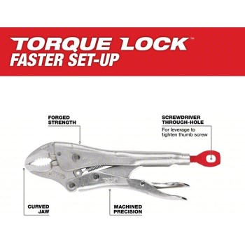 Milwaukee Torque Lock Curved Jaw Locking Pliers   7"