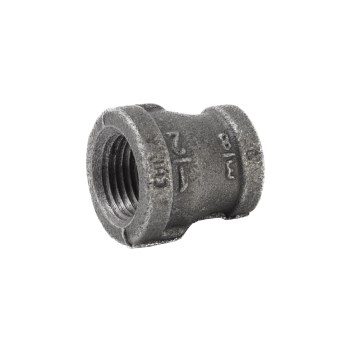 Anvil/Mueller Malleable Reducing Coupling, Black - 1/2" x 3/8"