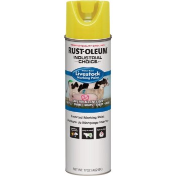 Rust-Oleum Livestock Marking Paint, Fluorescent Yellow - 17 oz