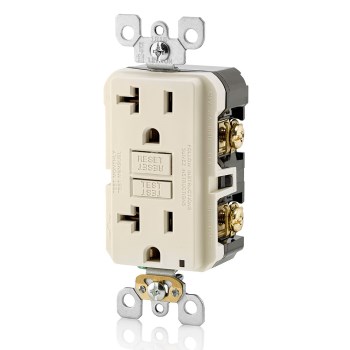 Leviton SmartlockPro Self-Test GFCI - 20A, Light Almond