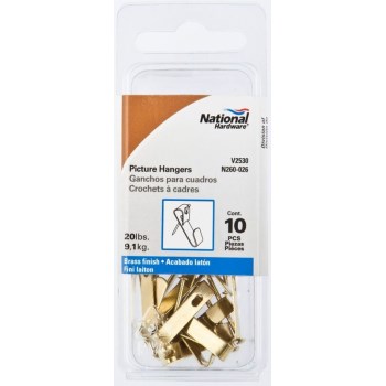 Bright Brass 20# Swl Picture Hanger, Visual Pack 2530