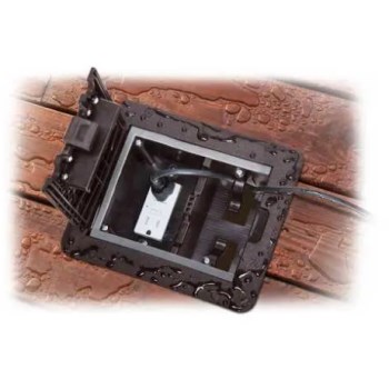 Weatherproof Deck Outlet, Bronze