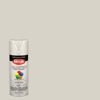 Krylon COLORmaxx Spray Paint, Satin Almond - 12 oz