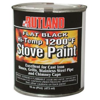  High Temperature 1200 Degree Stove & Grill Paint, Flat Black ~ 16 oz