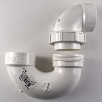 Charlotte Pipe PVC DWV P-Trap with Union  1-1/2"