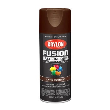 Krylon Fusion Spray Paint, Satin Espresso - 12 oz